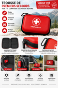 Trousse de Secours Semi-Rigide avec Scratch – Randonnée, Bivouac, Camping &amp; Maison voiture