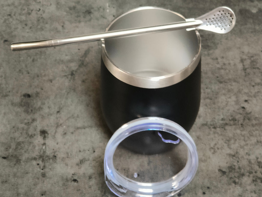 Tasse Isotherme avec Paille et Couvercle – Boissons Chaudes & Froides